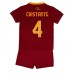 Billige AS Roma Bryan Cristante #4 Hjemmetrøye Barn 2022-23 Kortermet (+ korte bukser)